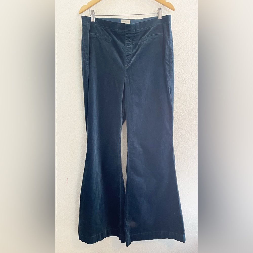 Anthropologie x Pilcro Retro Flare velvet Pants Jeans Sea green. 33 - Picture 3 of 9